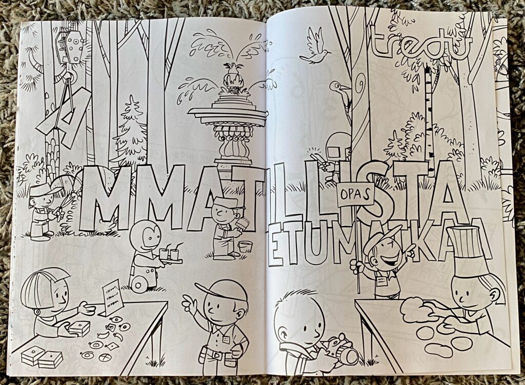 Värityskirja ekaluokkalaisille esimerkkikuva Tredu Ammatillista etumatkaa jyväskylän nuorkauppakamari
